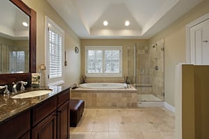 bigstock Master bath with glass shower 54260828